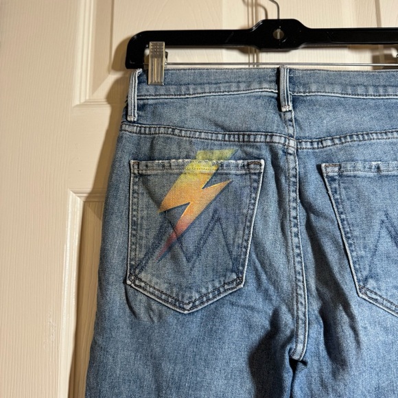 Rare MOTHER Denim STUNNER ANKLE STEP FRAY High Rise Jeans HELTER SKELTER 26 $258 - Picture 8 of 16